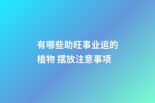 有哪些助旺事业运的植物 摆放注意事项